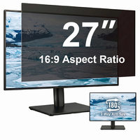 Filter Layar Privasi 180 Derajat 2 Arah 27 Inci 16:9 Anti Silau Pemblokir Cahaya Biru Pelindung Monitor Desktop Anti Mata-mata