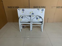Lit pliant en acier robuste, prix abordable, durable, blanc, en métal