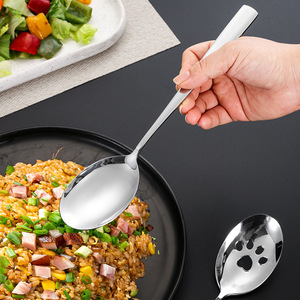 Cuchara de Servir de Acero Inoxidable 304 de Grado Alimenticio para Buffet y Uso en Hoteles, Diseño de Color Sólido - Product Image 3