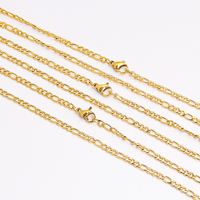 Chaîne Figaro personnalisée en gros JUSNOVA, 20 pouces, chaînes pour femmes, bijoux en acier inoxydable, chaînes classiques pour la fabrication de bijoux
