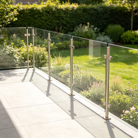 Poteau de balustrade en verre en acier inoxydable sur mesure, poteau de garde-corps en acier inoxydable pour escalier, balcon, terrasse