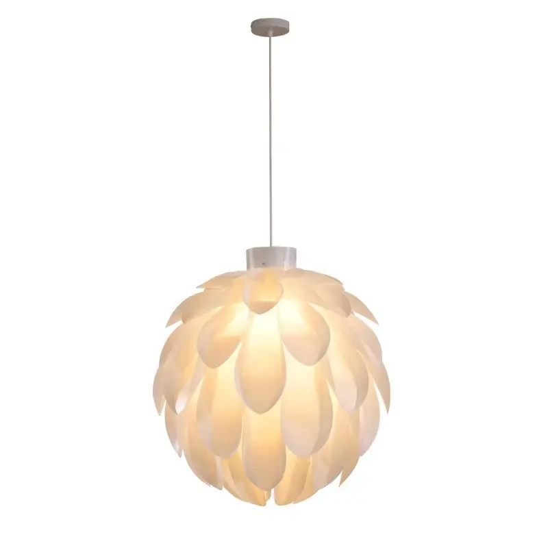 Modern Nordic Minimalist Personality Creative Chandelier Warm And Stylish White Pine Cone Lamps