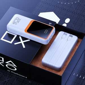 High Capacity 30000mAh Power Bank with Cables 22.5W PD <b>Fast</b> Charging LED Display Portable Power Station <b>USB</b> - Product Image 3