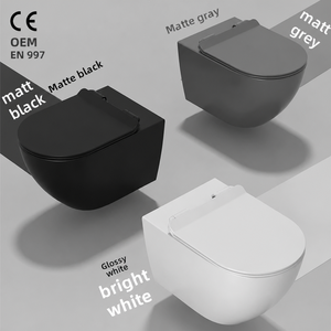FOHOME Toilette suspendue flottante moderne Inodoro Articles sanitaires Toilettes suspendue au mur Toilette suspendue au mur sans rebord Tornado - Product Image 2