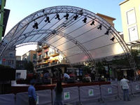 Estructura de Aluminio Premium para Eventos, Estructura Curva Redonda para Porterías, Estructura de Iluminación en Forma de Arco Personalizada para Conciertos y Espectáculos