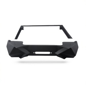 Paraurti Anteriore Rinforzato in Acciaio al Manganese Nero con Piastra per Verricello per Wrangler JK 2007-2018, Supporti per Gancio di Traino per Uso Fuoristrada - Product Image 1