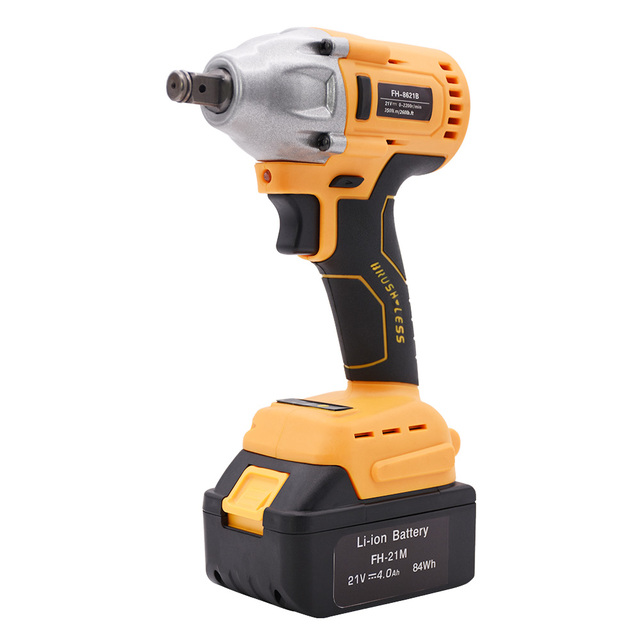 Professional Grade 21V Electric Impact Driver Wrench Brushless Torque Wrench 21V Handheld Power Ratchet Industrial Vest Color