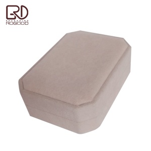 High end velvet octagon plastic jewelry box for pendant necklace P1379