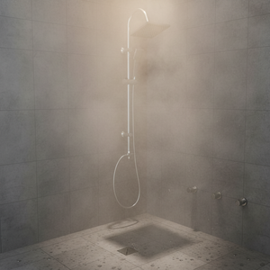 Ensemble de douche mural contemporain en acier inoxydable chromé avec installation facile, design contemporain et moderne - Product Image 5