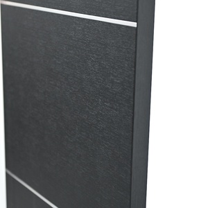 Pháp Phong Cách Phổ Biến Thiết Kế Cửa Rắn Gỗ <span class=keywords><strong>MDF</strong></span> PVC Nhiều Lớp Cửa Với Nhôm Dải Trang Trí - Product Image 5