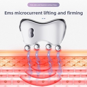 Handheld Electric Anti-Aging <strong>Face</strong> &amp; Neck Lifting <strong>Massager</strong> with Eight Metal Wheels ABS Material Pigment Removal Firming Features - Product Image 2