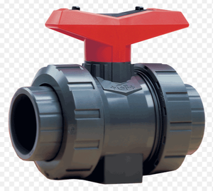 Vanne à boisseau sphérique en PVC-U Georg Type 546 Pro DN32 JIS1-1/4" avec joints et poignée verrouillable PN16 pour processus chimiques - Product Image 2