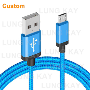 Lung Kay V8 Micro USB Cáp Dữ Liệu Sync Sạc Nhanh 2.4A 480Mbps Tốc Độ Truyền USB 2.0 A Để Micro Nhanh Chóng Sạc Cáp - Product Image 1