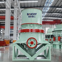 Гидравлическая конусная дробилка BAICHY CH440 с одним цилиндром для производства заполнителя, строительства автомагистралей, комплексная дробильная установка