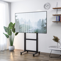 Support Tv Floor Stand TV Cart Trolley pour 65 "-100" Inch LED LCD Plasma Flat Screen Panels With Wheels