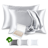 Taie d'oreiller en soie double face ODM, 19 Momme, taille Queen, avec bord festonné, pour le soin de la peau, pour la maison et la chambre
