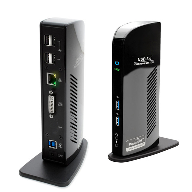 Laptop Docking Station Dual Monitor for USB-C or USB 3.0 Compatible With and Mac Dual HDMI 6X USB Ports Gigabit Ethernet