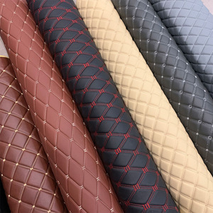 カーシートRexine Eva Mat素材刺繍Pvcフォームスポンジキルティング生地ダイヤモンドステッチングカーシート刺繍自動車用レザー - Product Image 3