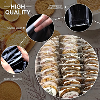 Sachet d'emballage alimentaire auto-adhésif et auto-scellant pour biscuits, bonbons, gelées et aliments pour animaux, qualité alimentaire, personnalisable