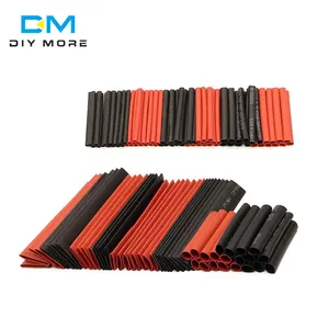 127Pcs Red Black Heat Shrink Tubing Polyolefin 2:1 Electrical Wrap Wire Cable Sleeves Insulation Shrinkable Tube Assortment Kit