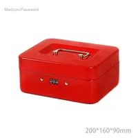 Petite boîte de rangement en métal avec serrure numérique et clé en fer Coffres-forts électroniques à mot de passe avec stockage de clés assuré