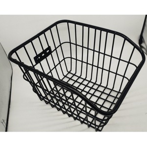 Cesta de metal negra para bicicleta, soporte duradero para accesorios de bicicleta, uso en bicicletas plegables - Product Image 4