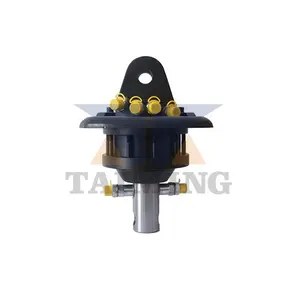 TEM Excavator Tilt Rotator GR40-F GR40-S Log Grab Hydraulic Rotator Flanged Shaft Grapple For Forestry Excavator