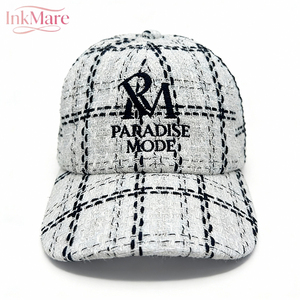 Gorra de Béisbol Unisex Otoño Invierno, Diseño Retro a Cuadros Blanco y Negro, Gorra Personalizada de 6 Paneles, Estilo Pintor, para Mujer - Product Image 6