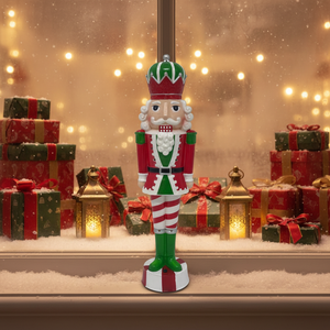 Vente Flash : Figurine de Noël à LED solaire en plastique, motif rayé, village de Noël, <span class=keywords><strong>casse</strong></span>-<span class=keywords><strong>noisette</strong></span> à menthe, décoration de jardin de Noël - Product Image 5