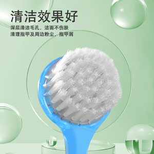 Nail Brush Oval Head 12.5cm Long Handle Synthetic Bristles For Nail Cleaning And Buffing Multifunctional Tool - Product Image 4