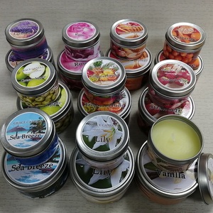 Vente en gros bougie parfumée personnalisée dans un récipient à bougie en étain <span class=keywords><strong>avec</strong></span> couvercle pour fête - Product Image 6