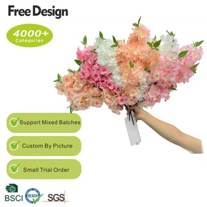 Flor de seda de cerezo pequeña hecha a mano, fragantes <span class=keywords><strong>flores</strong></span> <span class=keywords><strong>artificiales</strong></span> para muebles económicos para el hogar, mesa de boda, Escuela de Navidad - Product Image 2