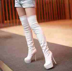 Nouvelles bottes pour femmes, sexy, à talons hauts, longues, au-dessus du genou, style cavalier, pour pole dance, vente en gros - Product Image 5