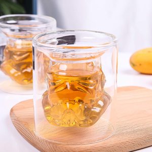 Tasse en <span class=keywords><strong>verre</strong></span> créative de haute qualité en forme d'étoile de la guerre noire, cadeau d'anniversaire, liqueur, whisky, bière - Product Image 3