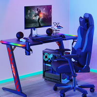 Vente en gros de meubles de maison modernes de haute qualité Led rvb tables de jeu de bureau d'ordinateur
