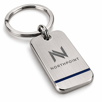 Porte-clés en métal rectangulaire gravé sur mesure avec logo personnalisé, cadeau promotionnel en gros, fabricant OEM en vrac