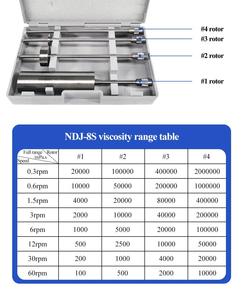 Viscosimètre numérique NDJ-8S Viscosimètre Rotation Visomètre 220-240V Équipement de laboratoire Article Viscosimètre colle Viscosimètre - Product Image 4