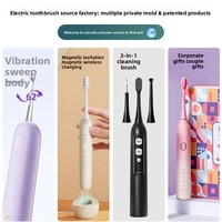Cepillo de Dientes Eléctrico Magnético para Niños, Económico, Resistente al Agua, con Cerdas Suaves, Batería Recargable, 30 Días de Autonomía