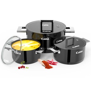 Chất Lượng Cao Nhà Bếp Biểu Tượng Tùy Chỉnh Die Gang Không Dính Chậu Pan <span class=keywords><strong>Set</strong></span> Soong Nhôm Chảo Đồ Nấu Nướng Bộ Của Nấu Ăn Chậu - Product Image 6