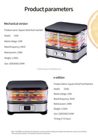 Déshydrateur alimentaire fruits légumes 5 couches mini machine de séchage de fruits à domicile à synchronisation réglable électrique