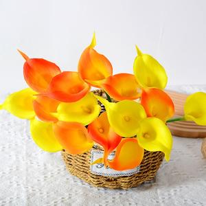 Simulation Touch Realistic PU <strong>Call</strong> Lily Artificial Flower Wedding Home Holiday Party Decoration Artificial <strong>Call</strong> Lily Yellow - Product Image 3