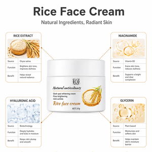 Crema Facial Blanqueadora con Retinol, Colágeno y Arroz, Ácido Hialurónico, Elimina Pecas, Desvanece Melasma, Ilumina la Piel Opaca, para Todo Tipo de Piel - Product Image 2