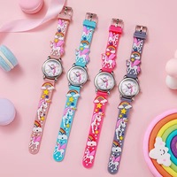Montre de sport pour enfants, dessin animé, anime, mignonne, mini boîtier en alliage, verre pour la maternelle, l'école primaire, charme à la mode pour les enfants