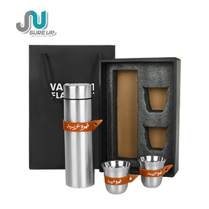 Ensemble cadeau de thermos isotherme en acier inoxydable de 500 ml avec infuseur à thé, poignée en cuir, style café arabe pour l'exportation - Product Image 1