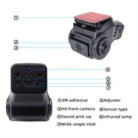 Enregistreur de conduite de véhicule CVBS 700TVL Caméra de voiture DVR à double objectif avec caméra de tableau de bord pour taxi