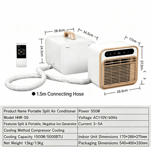 <span class=keywords><strong>Climatiseur</strong></span> portable de type split 1M/1.5M/2M avec tuyau de raccordement, économe en énergie, sans installation, drainable, pour véhicule et usage domestique - Product Image 1