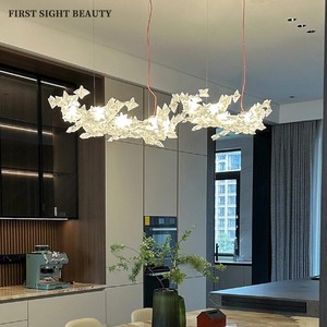 Nordic Crystal Chandelier Long Shape LED Light Single Head Mounted For Dining Room Modern Home Lighting - Product Image 2