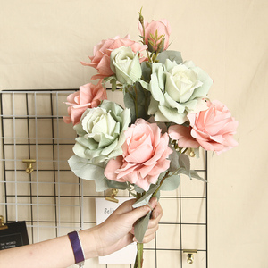 <span class=keywords><strong>Rose</strong></span> artificielle réaliste Moya <span class=keywords><strong>Snow</strong></span> <span class=keywords><strong>Rose</strong></span> Premium à longue tige en mousse pour la décoration de la maison et les fêtes, Fête des Mères - Product Image 4