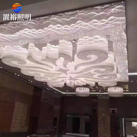 Lampes de plafond modernes de luxe pour couloir d'hôtel, prix fabricant, salle de conférence, fer, cristal K9