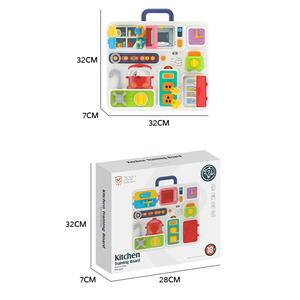 Montessori Éducatif Enfants Apprentissage Interactif Cuisine Busyboard Jouets Activité des tout-petits Développement Sensory Busy Board - Product Image 6